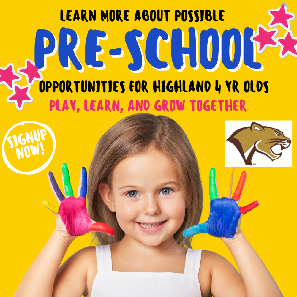 Learn More about possible Preschool opportunities for Highland 4 year olds - sign up now
