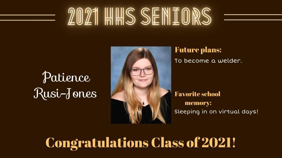 Senior Spotlight Picture of Patience-Rusi Jones.
