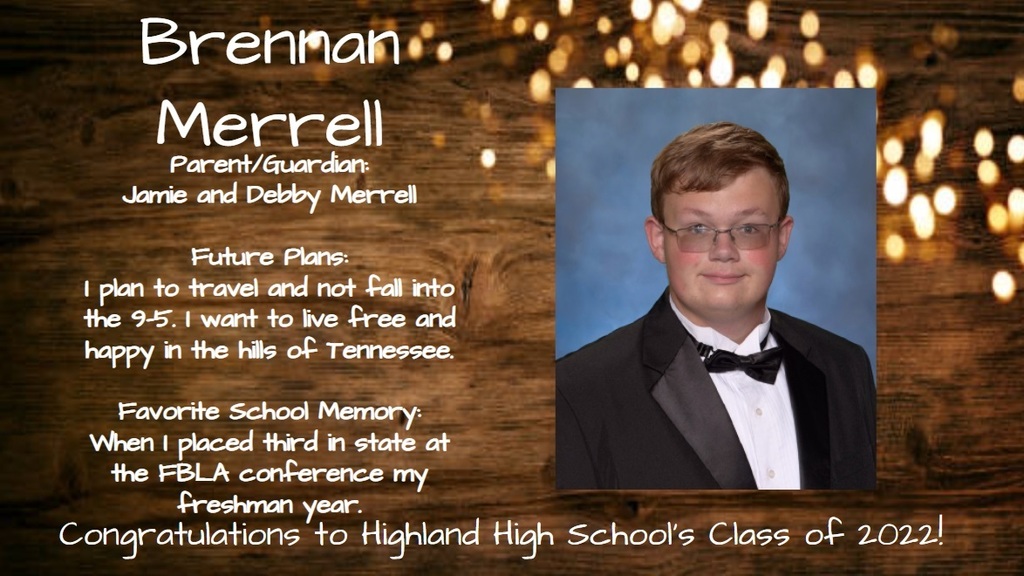 Senior Spotlight Picture of Brennan Merrell