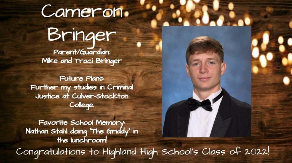 Senior Spotlight Picture of Cameron Bringer