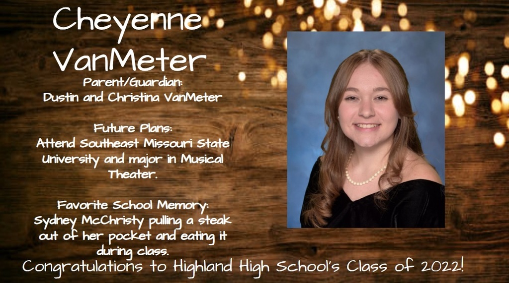Senior Spotlight Picture of Cheyenne VanMeter