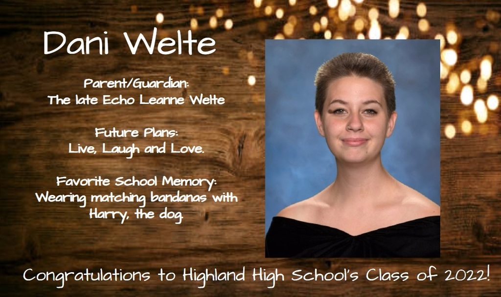Senior Spotlight Picture of Dani Welte