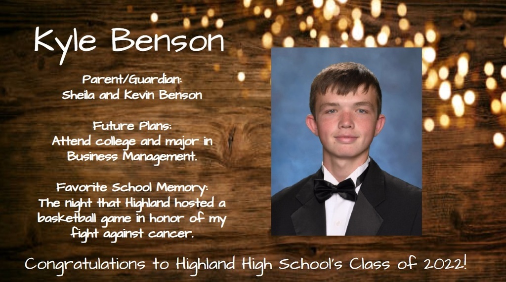 Senior Spotlight Picture of Kyle Benson